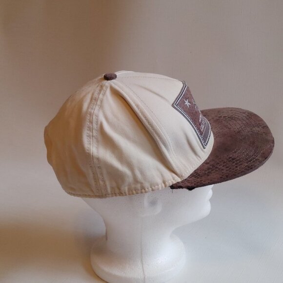 CALIFORNIA REPUBLIC SNAP BACK Ball CAP Cream and Snake Skin - Picture 10 of 12